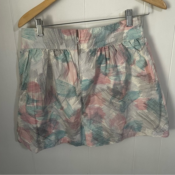 Cotton On Pink and Blue Pleated Skater Mini Skirt - Picture 2 of 3